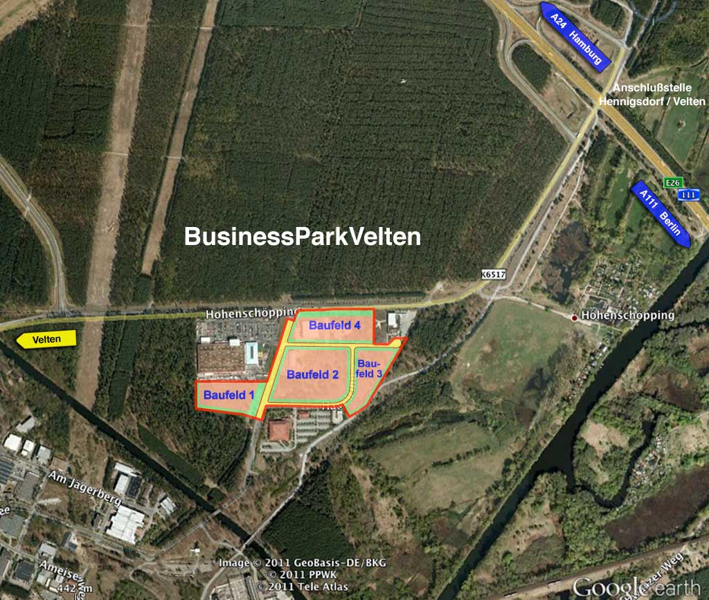 Lageplan BusinessParkVelten